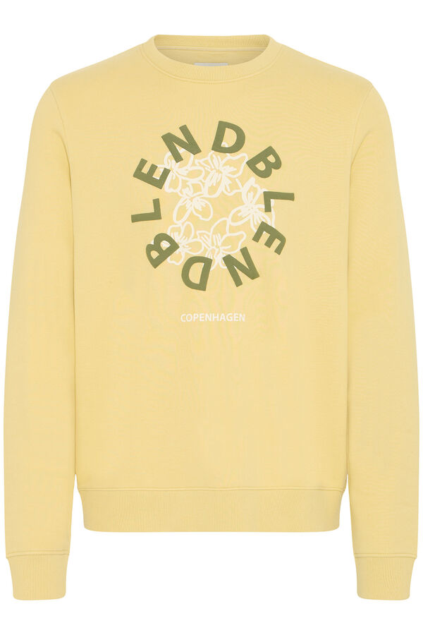 Blend Sudadera cuello redondo logo amarillo