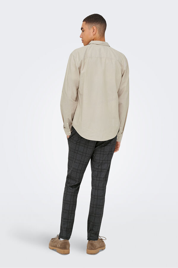 Only & Sons Camisa manga larga gris