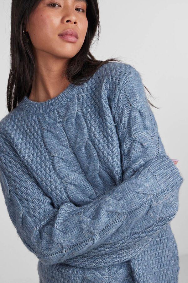 Pieces Camisola de l&atilde; cinzento