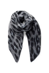 Pieces Bufanda asim&eacute;trica de leopardo gris