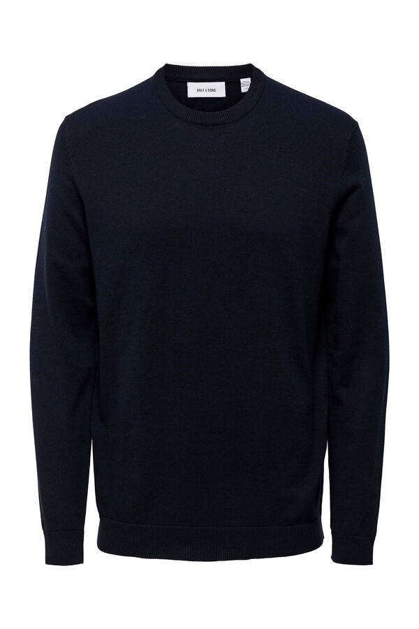 Only & Sons Jersey de hombre de cuello redondo. Regular fit. azul