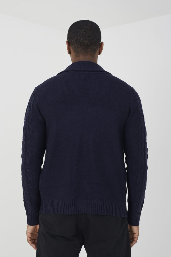 Brave Soul Casaco de malha com ilhós bege