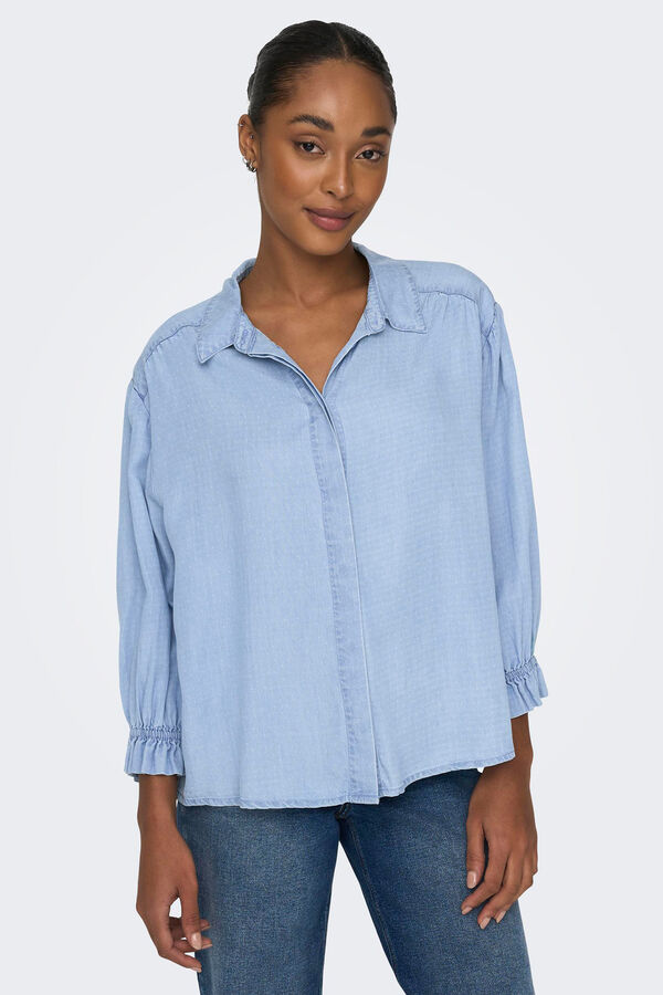 Only Camisa de ganga azul