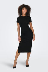 Only Vestido midi slim preto