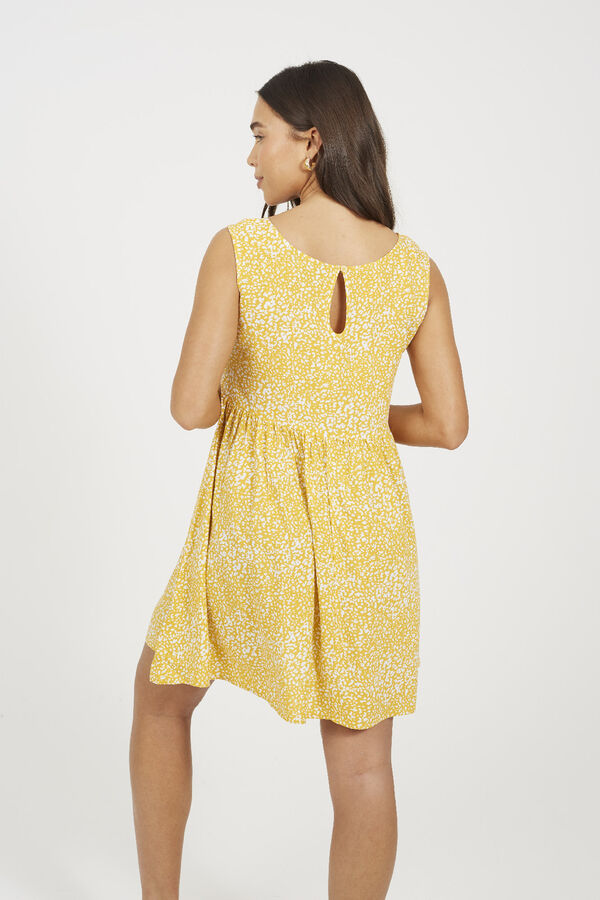 Brave Soul Vestido bata mangas amarelo