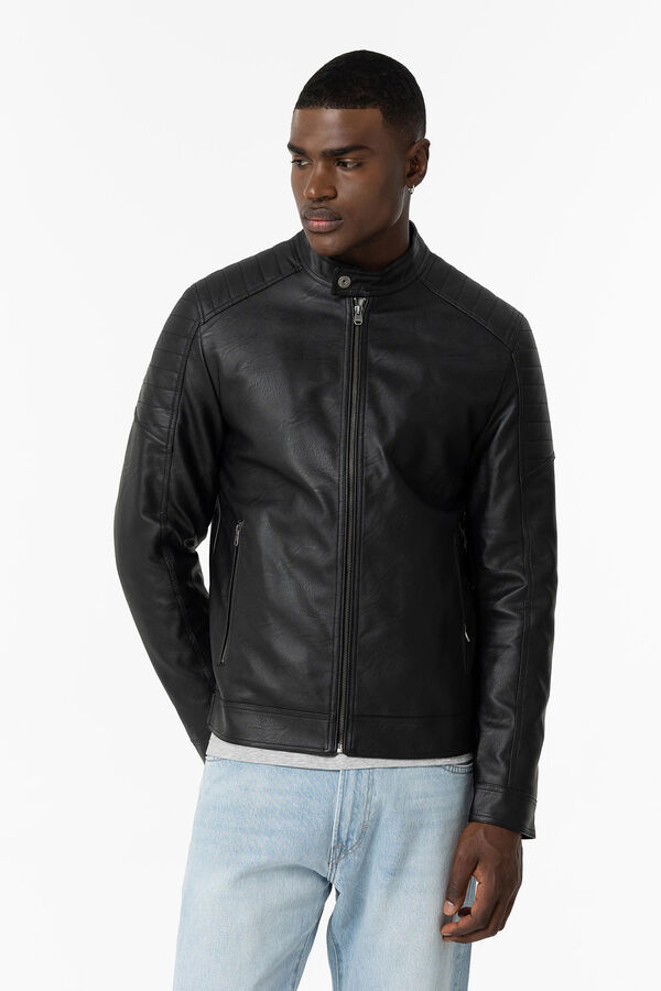 Tiffosi Blus&atilde;o Efeito Pele preto