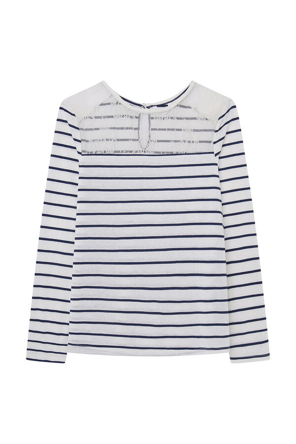 Springfield Camiseta Lace Canes&uacute; azul