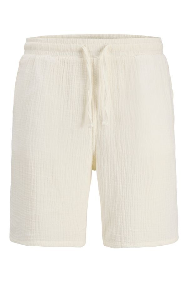 Jack & Jones Bermuda relaxed fit seersucker branco