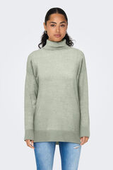 Only Jersey de punto cuello alto verde