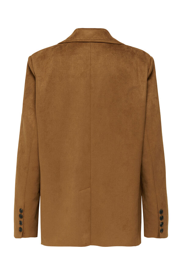 Only Blazer de traje de ante nude