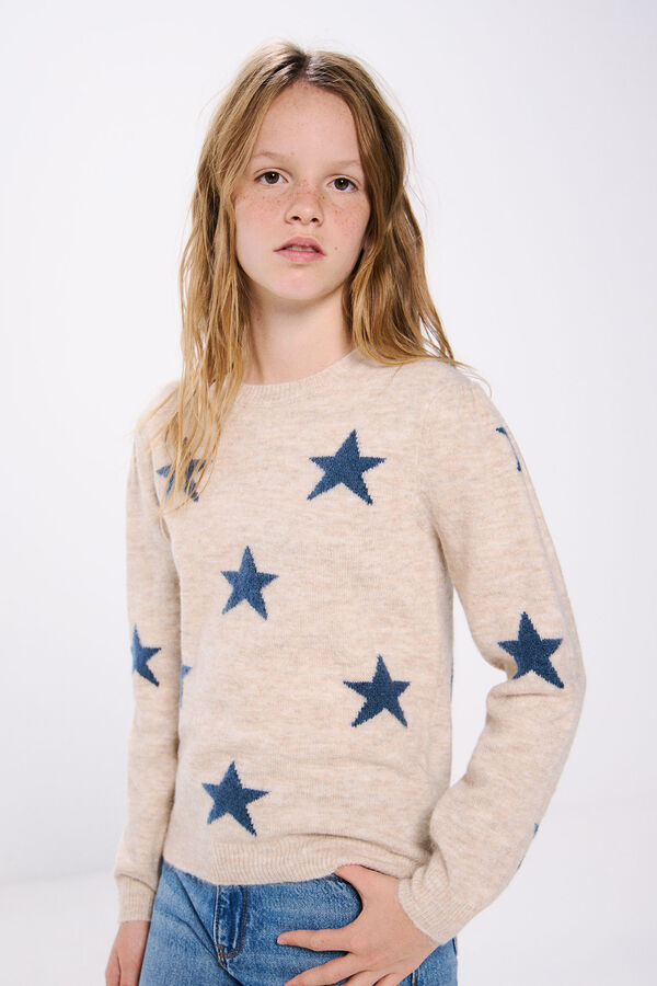 Springfield Kids Jersey estrellas ni&ntilde;a beige