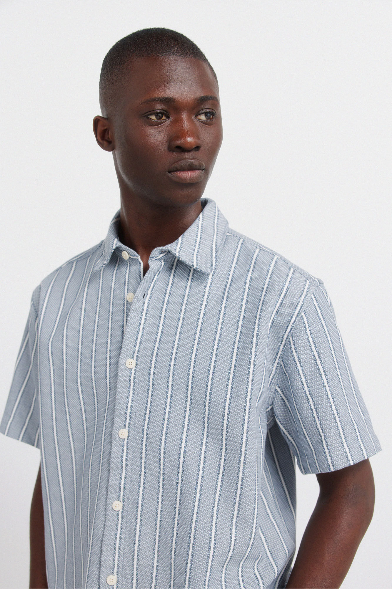 Springfield Camisa manga corta r&uacute;stica rayas