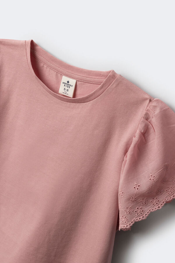 Springfield Kids T-shirt de menina com babados rosa