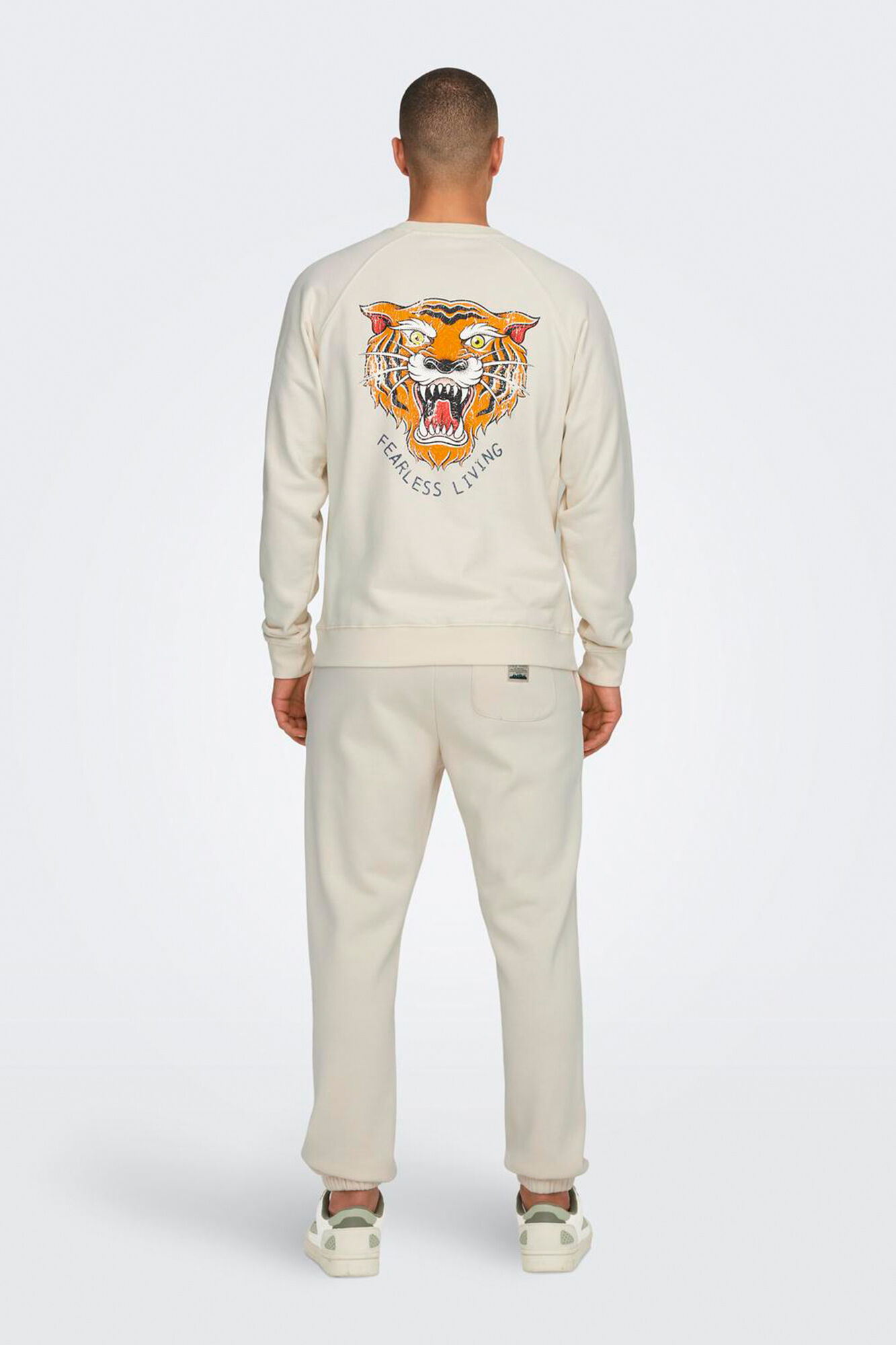 Only & Sons Sudadera de cuello redondo y print trasero