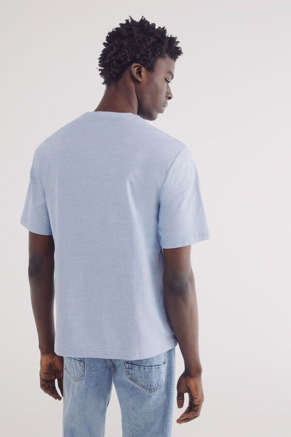 Springfield Camisola microrriscas azul