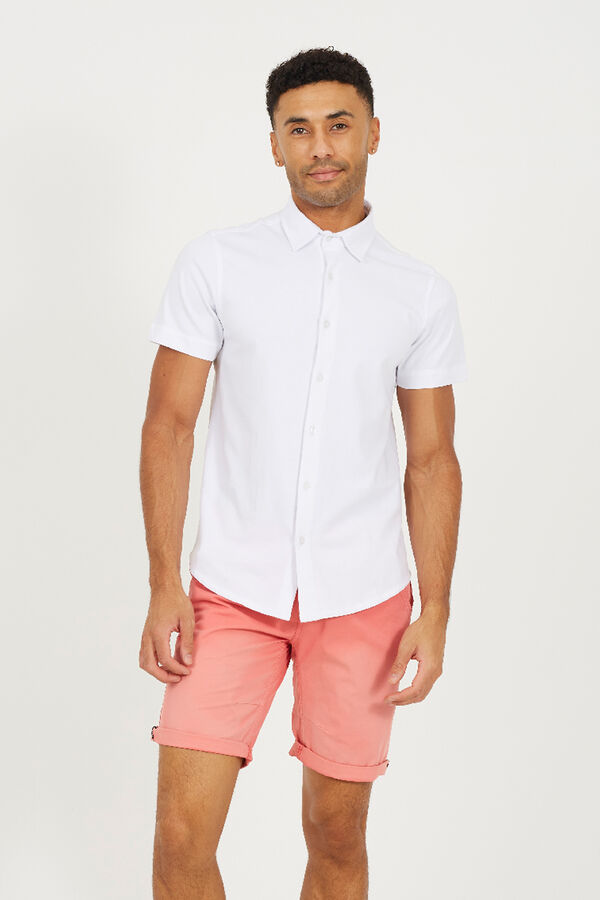 Brave Soul Calções básicos com cinco bolsos borgonha