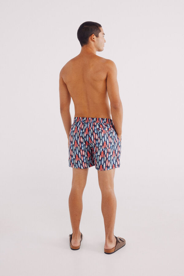 Springfield Maiô com estampado de prancha de surfe azul