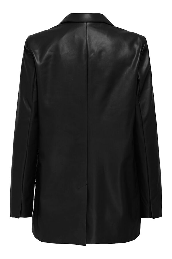 Only Blazer cruzada de piel vegana negro