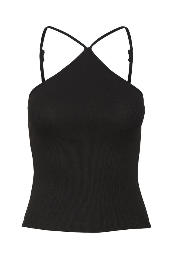 Noisy May Top tirantes cuello halter negro
