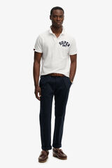 Superdry Polo de piqu&eacute; manga curta branco
