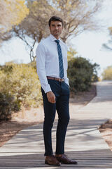 Celopman Camisa Vestir Estilo Liso blanco