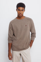 Springfield Jersey liso cuello rulo tostado