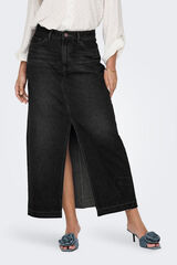 JDY Saia de ganga comprida preto