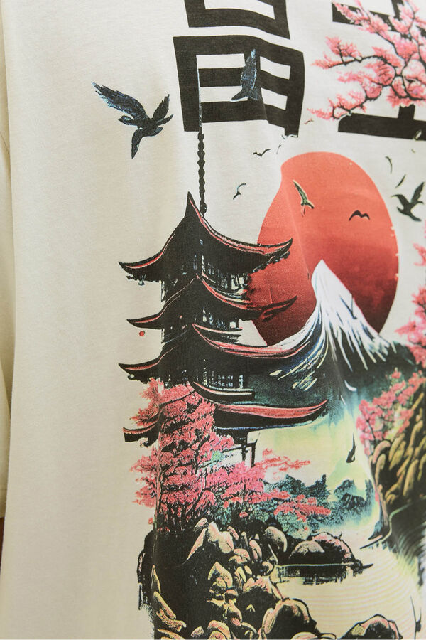 Jack & Jones Camiseta back print blanco