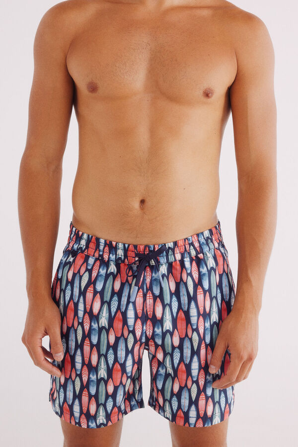 Springfield Maiô com estampado de prancha de surfe azul