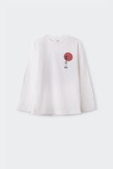 Springfield Kids Camiseta estampado japon&eacute;s ni&ntilde;o marfil