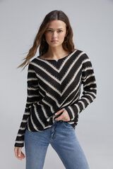 Springfield Camiseta estructura chevron negro