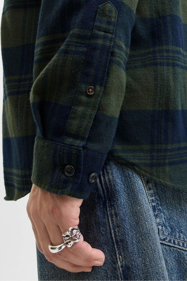 Jack & Jones Camisa regular fit cuadros verde