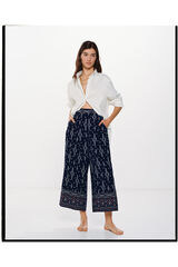 Springfield Pantal&oacute;n Fluido Estampado azul