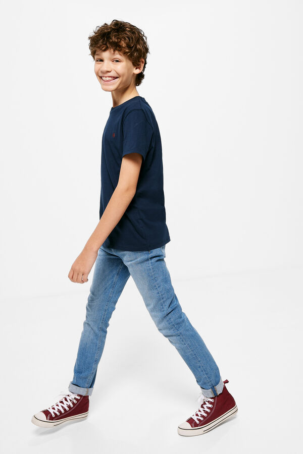 Springfield Kids Camiseta básica logo niño azul