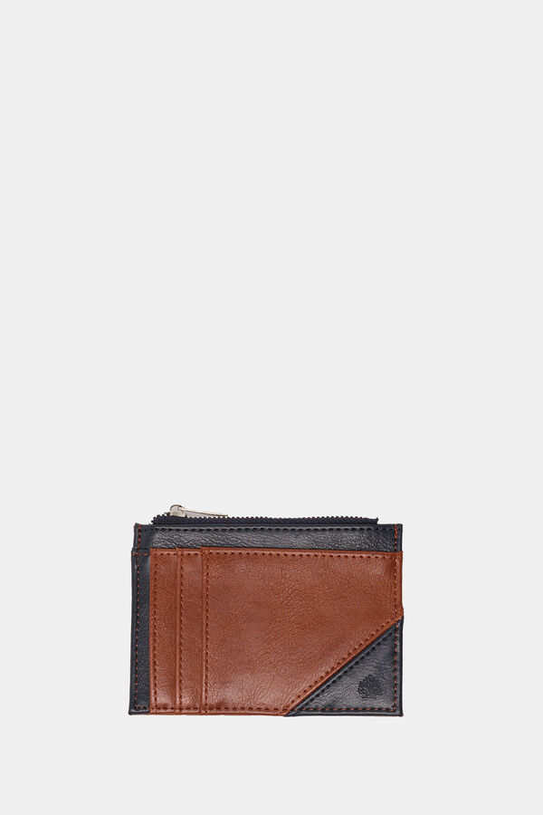 Springfield Cartera b&aacute;sica efecto piel bicolor azul