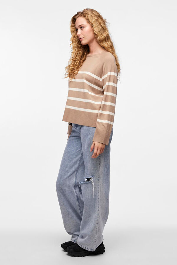 Pieces Camisola de malha cru