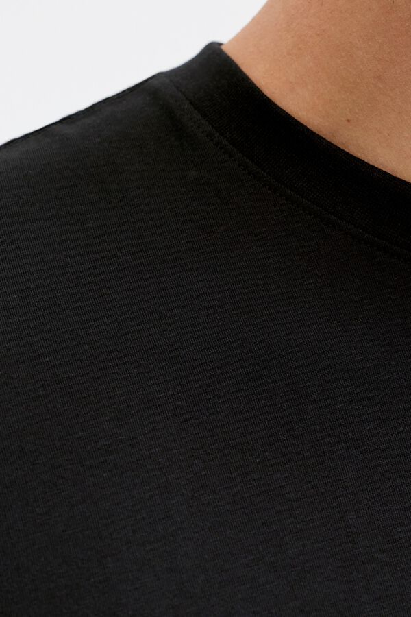Jack & Jones PLUS T-shirt de manga curta estampada preto