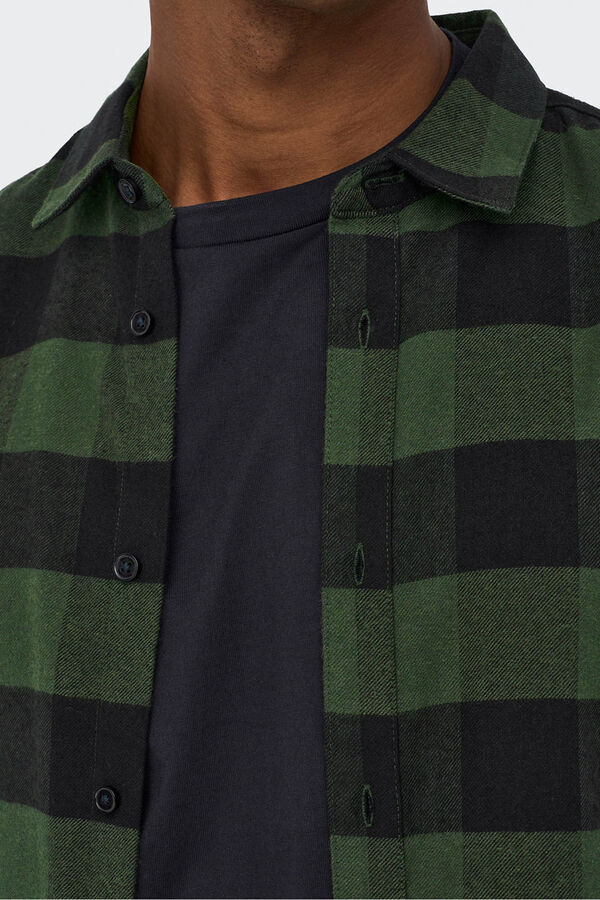 Only & Sons Camisa manga de manga comprida verde