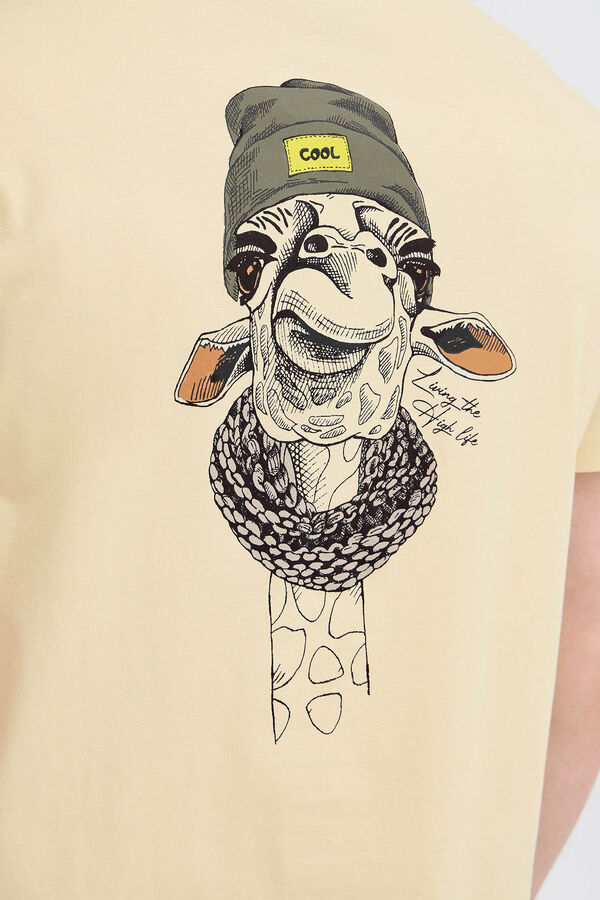 Blend Camiseta Manga Curta Bhjackson  bege