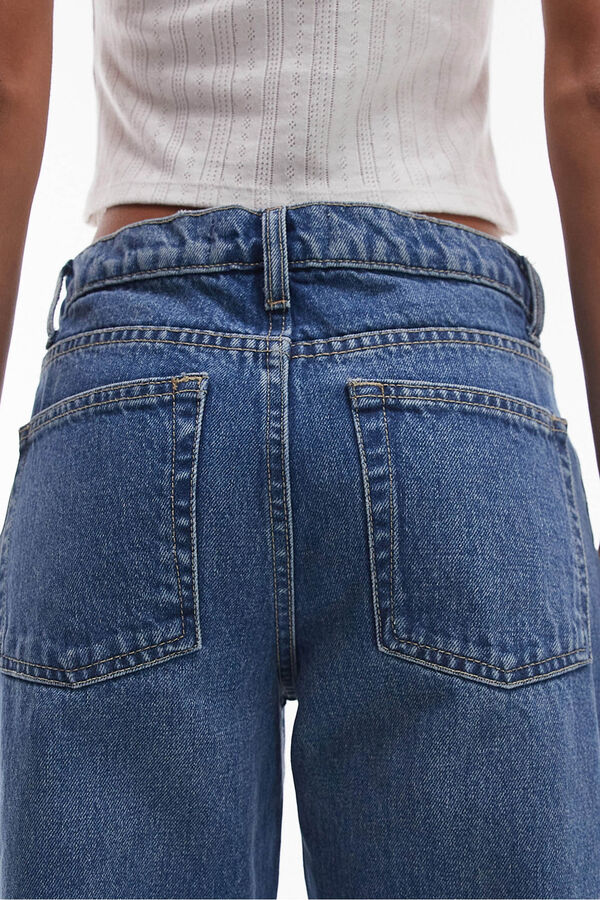 Topshop Jeans wide fit de tiro bajo azul