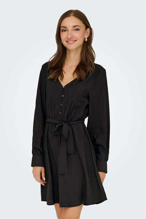 JDY Vestido corto fluido negro