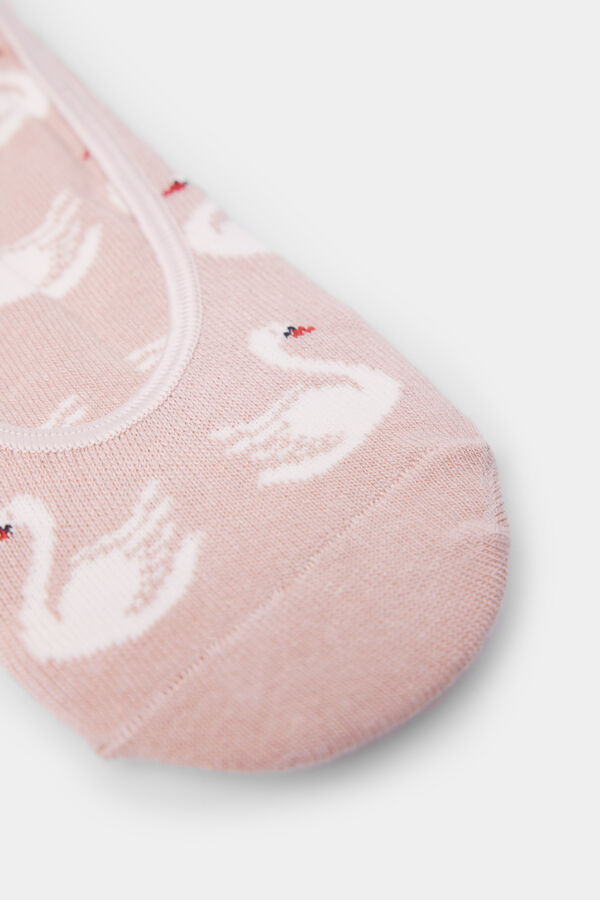 Springfield Calcet&iacute;n invisible cisnes nude