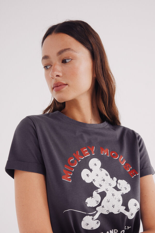Springfield T-shirt "Mickey Mouse" cinzento