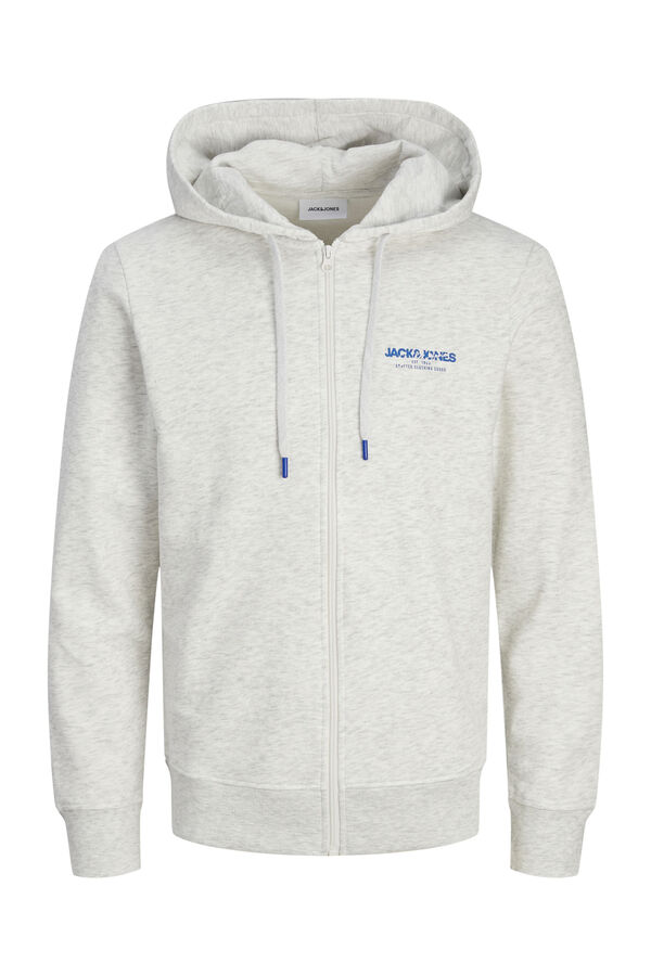 Jack & Jones Sudadera cremallera con capucha blanco