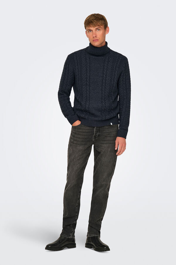 Only & Sons Jersey de punto de hombre regular fit azul