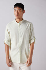 Springfield Camisa riscas manga 3/4 verde