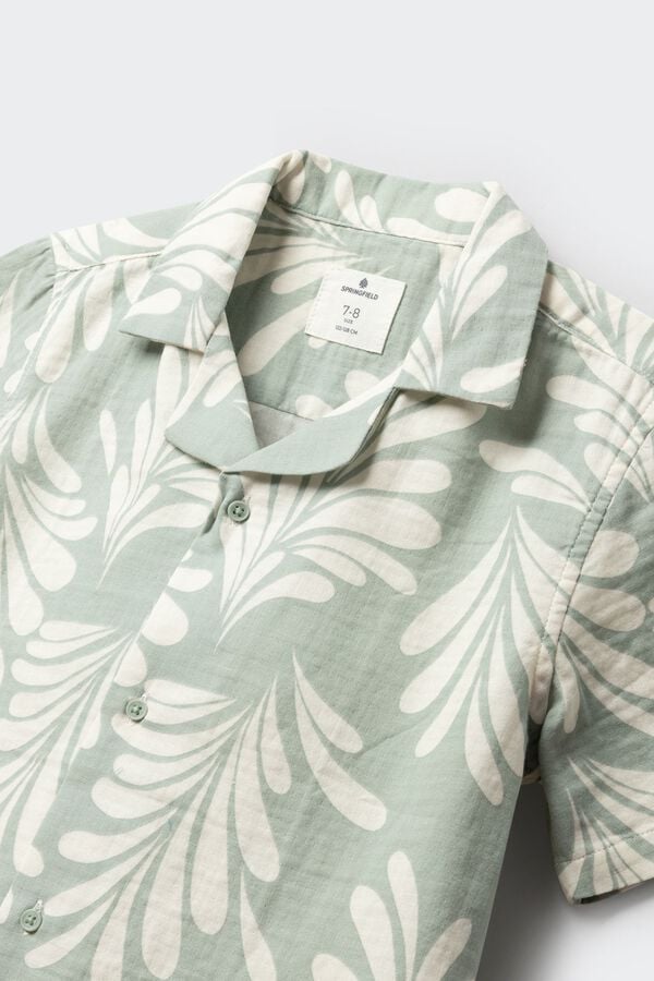 Springfield Kids Camisa Palmeras ni&ntilde;o verde