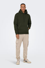 Only & Sons Sweatshirt felpada com capuz verde