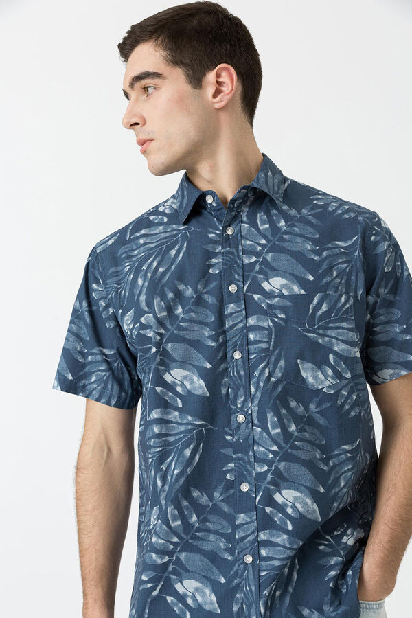 Tiffosi Camisa estampada azul