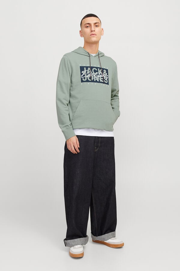 Jack & Jones Sudadera est&aacute;ndar fit capucha verde